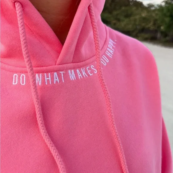 Sunkissed Coconut Happy Embroidered Hoodie! - Picture 2 of 3